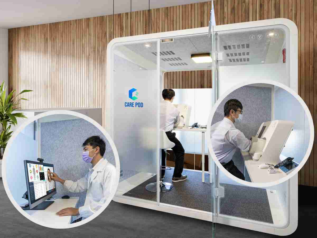 达擎于医疗科技展中展出＂远距诊疗舱＂，，以因应医疗数字化及社会高龄化趋势下、、复诊及慢性病患等族群对于远距看诊需求逐渐升高所推出的创新整合方案。。。。多功能合一、、高隐私性的远距诊疗舱可根据病患端与医师端的不同需求，，提供弹性化及客制化功能，，节省医生和病患的精力及时间