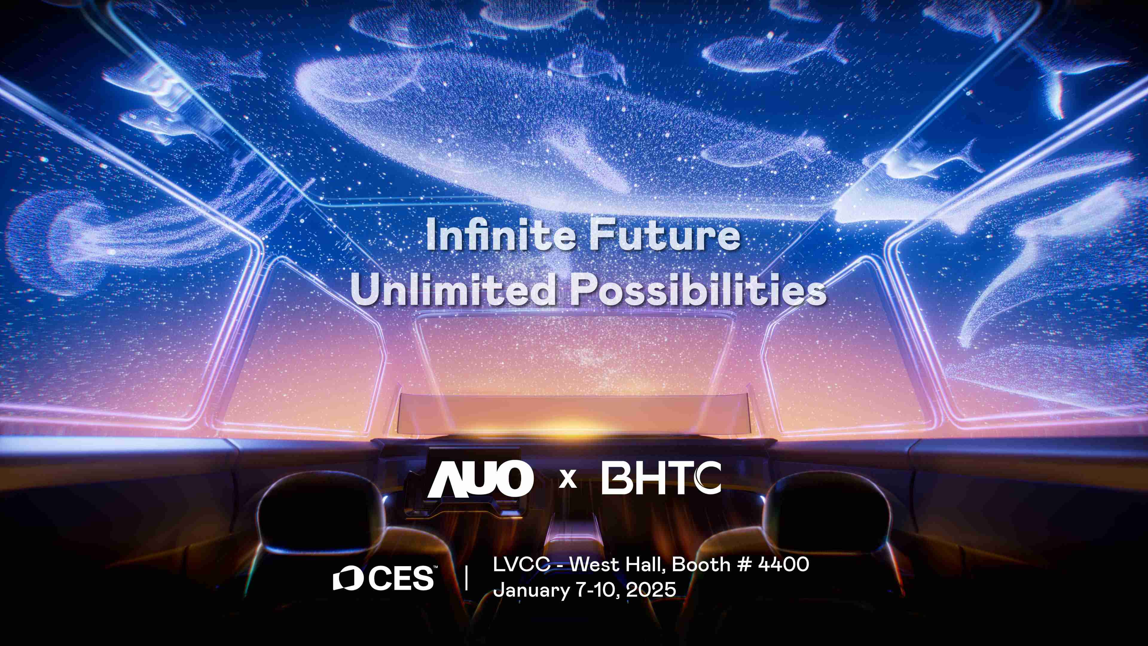 彩神vll以Infinite Future, Unlimited Possibilies为主题，，，，联合BHTC于CES 2025扩大规模展出